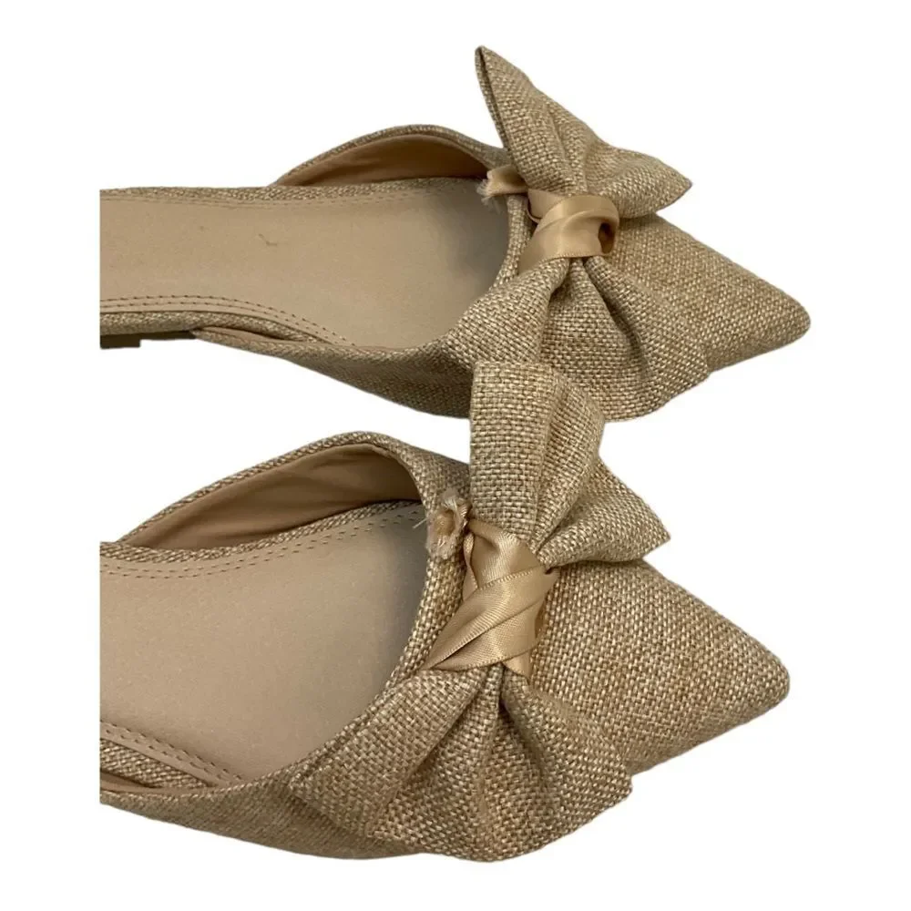 Asos Design  Women’s Beige Tan Slip On ,Toe Flat .Shoes size 7. - Picture 2 of 13